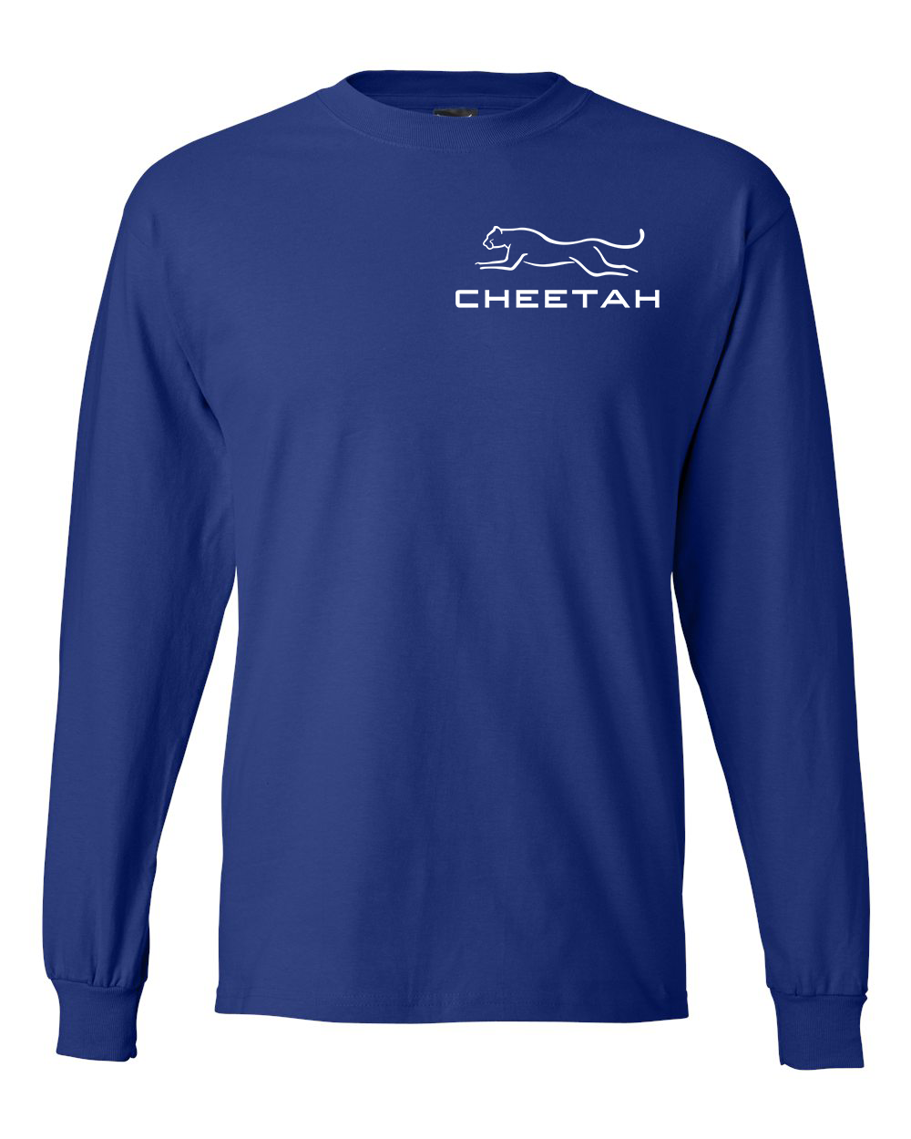 Deep Royal Cheetah 100% Quality Cotton Long Sleeve