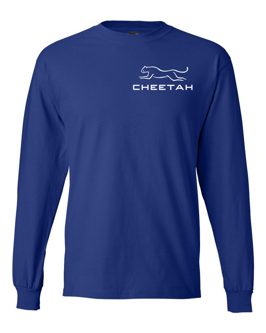 Deep Royal Cheetah 100% Quality Cotton Long Sleeve