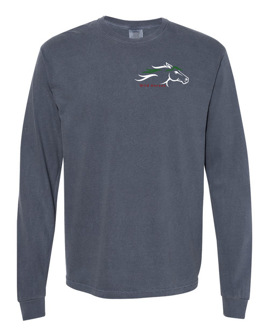 Denim Wild Horses 100% Quality Cotton Long Sleeve