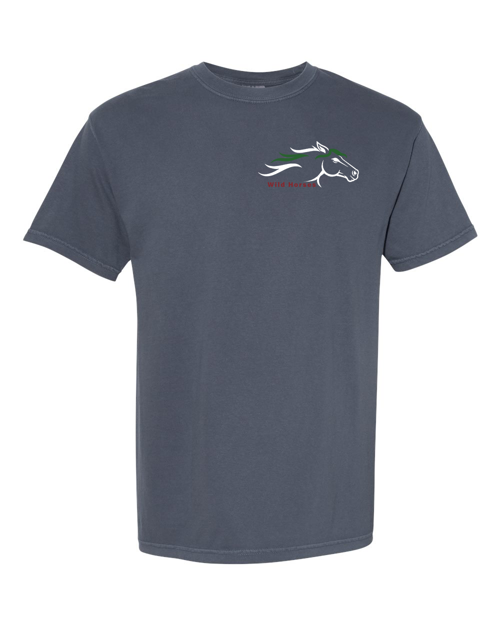 Denim Wild Horses 100% Quality Cotton Short Sleeve