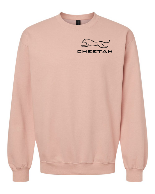 Dusty Rose Cheetah 100% Quality Cotton Crewneck Sweatshirt