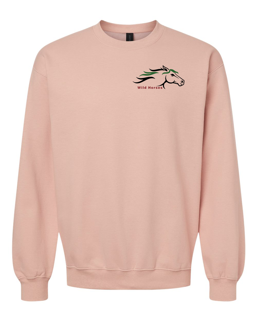 Dusty Rose Wild Horses 100% Quality Cotton Crewneck Sweatshirt