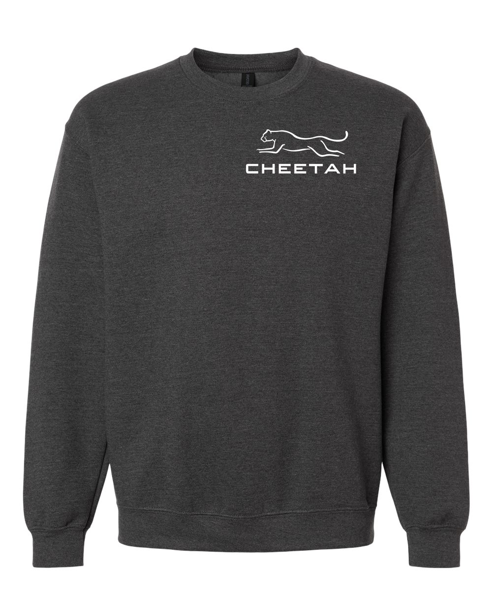 Fan Charcoal Heather Cheetah 100% Quality Cotton Crewneck Sweatshirt