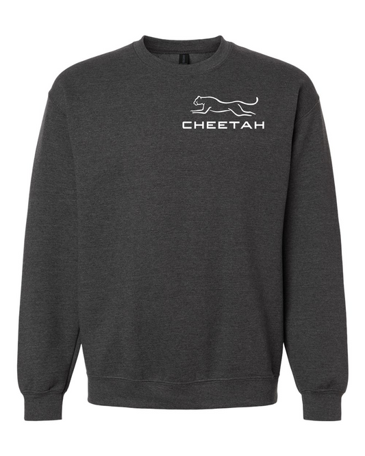Fan Charcoal Heather Cheetah 100% Quality Cotton Crewneck Sweatshirt