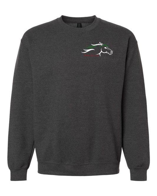 Fan Charcoal Heather Wild Horses 100% Quality Cotton Crewneck Sweatshirt