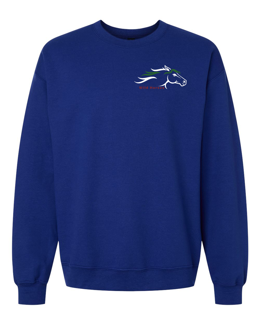 Fan Deep Royal Wild Horses 100% Quality Cotton Crewneck Sweatshirt