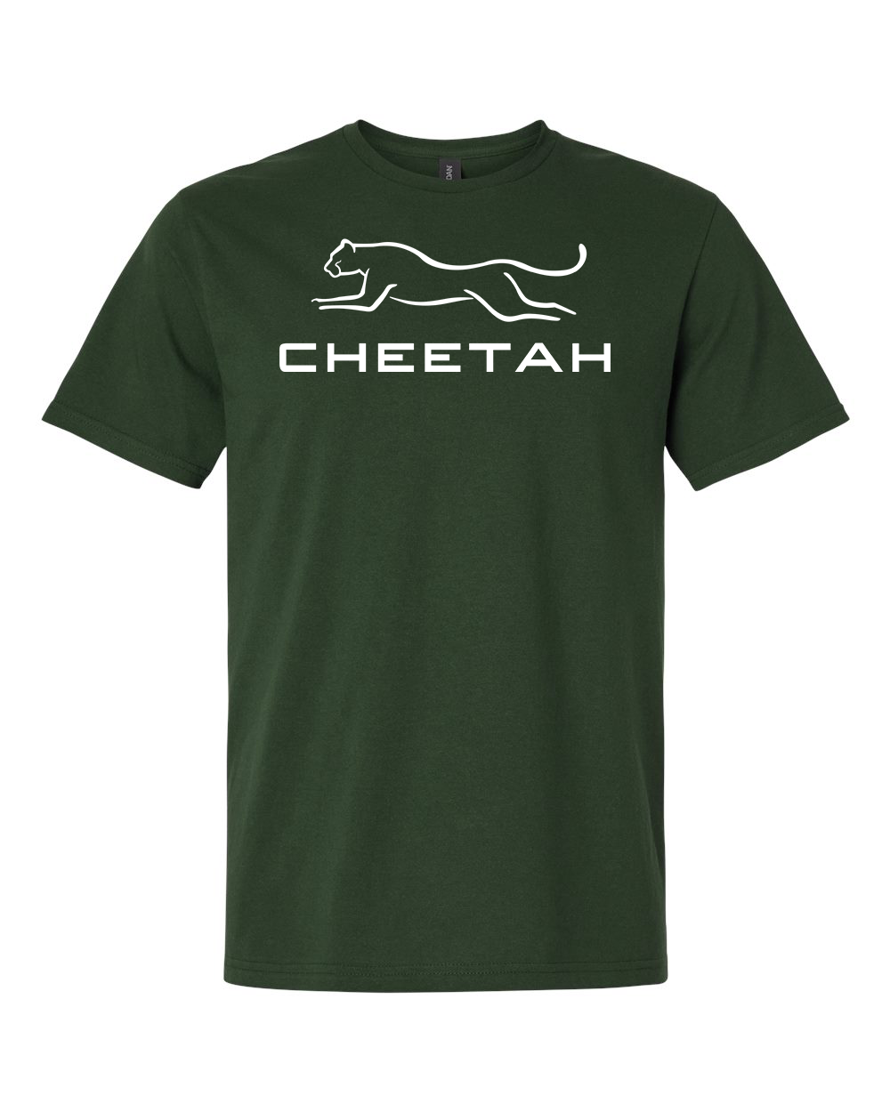Forest Green Cheetah 100% Quality Cotton Short Sleeve (Full Chest)