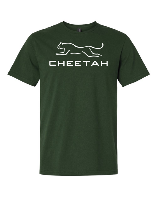 Forest Green Cheetah 100% Quality Cotton Short Sleeve (Full Chest)
