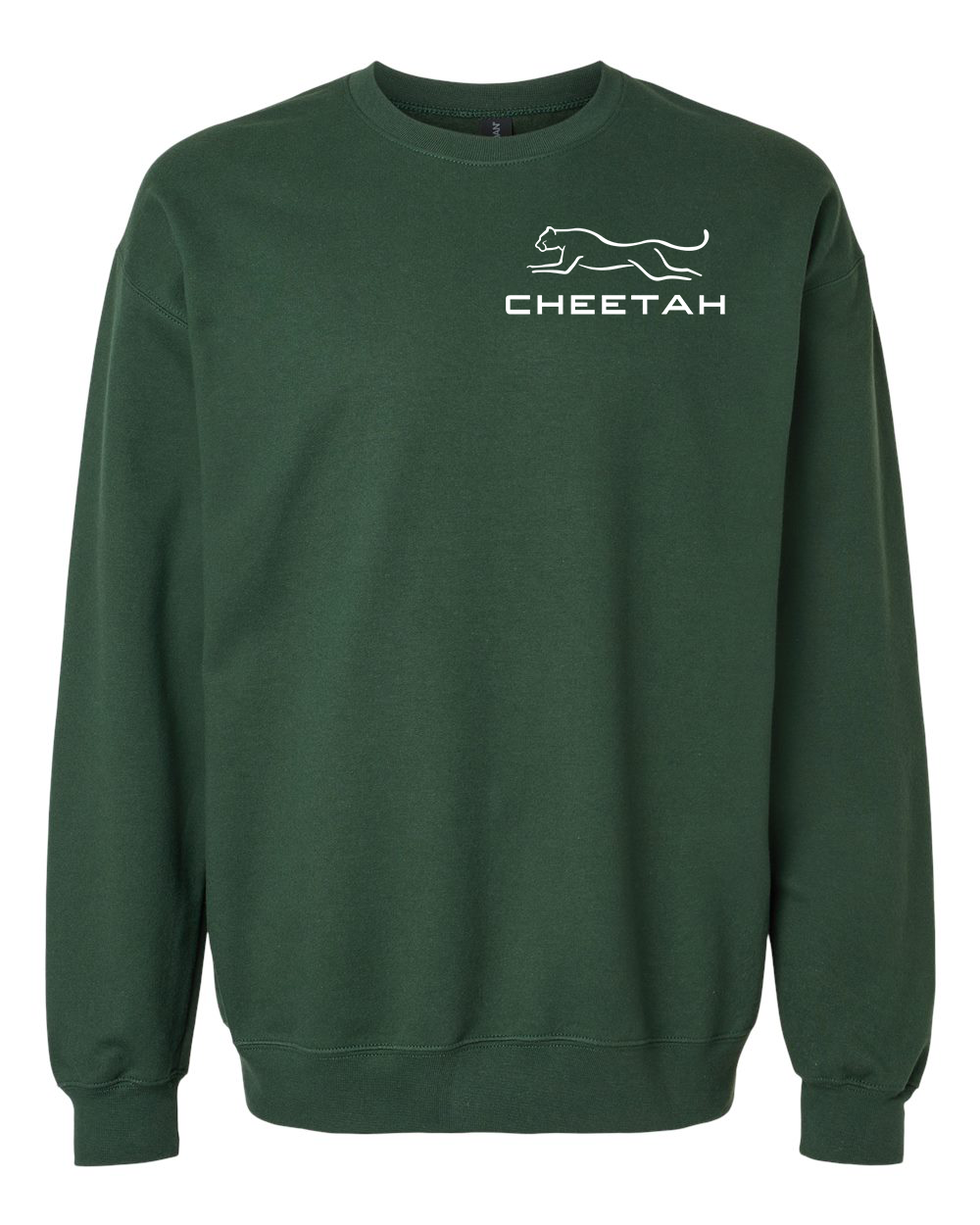 Forest Green Cheetah 100% Quality Cotton Crewneck Sweatshirt