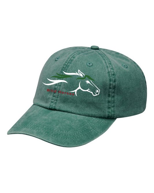 Forest Green Wild Horses 100% Quality Cotton Cap