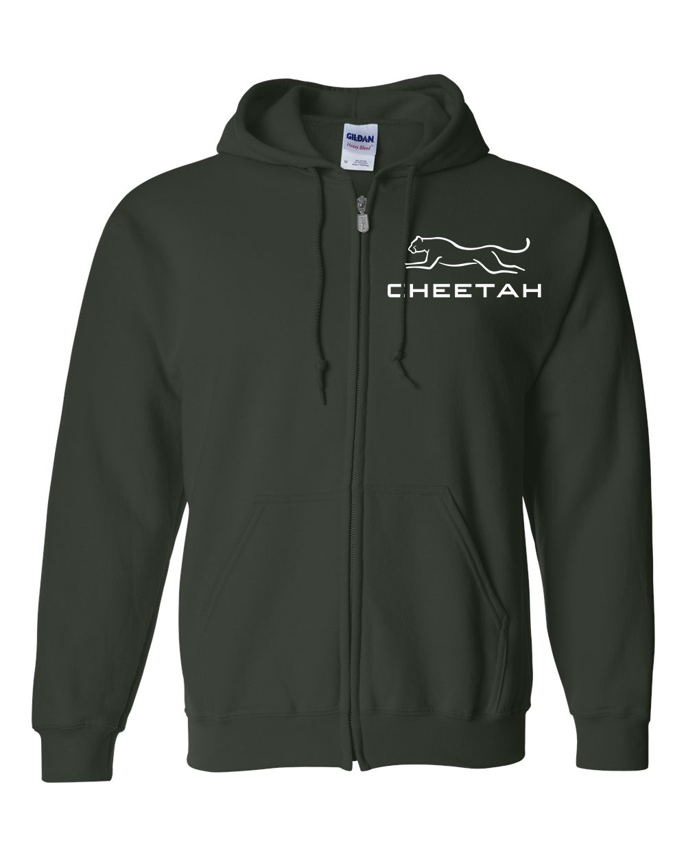 Forest Cheetah 100% Quality Cotton Full-Zip Hoodie