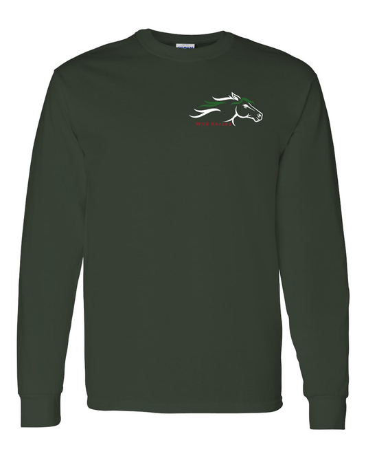 Forest Wild Horses 100% Quality Cotton Long Sleeve
