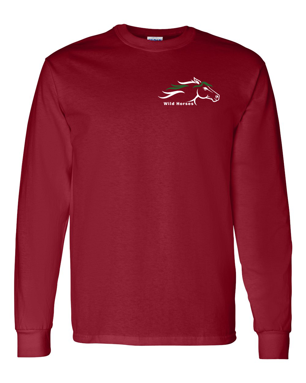 Garnet Wild Horses 100% Quality Cotton Long Sleeve