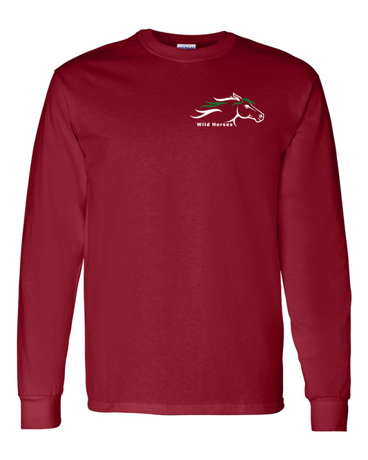 Garnet Wild Horses 100% Quality Cotton Long Sleeve