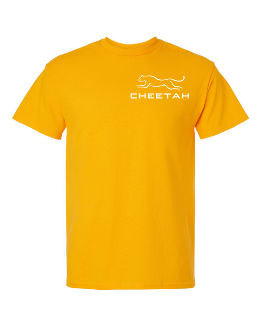 Gold Cheetah 100% Quality Cotton Short Sleeve (Left Chest)