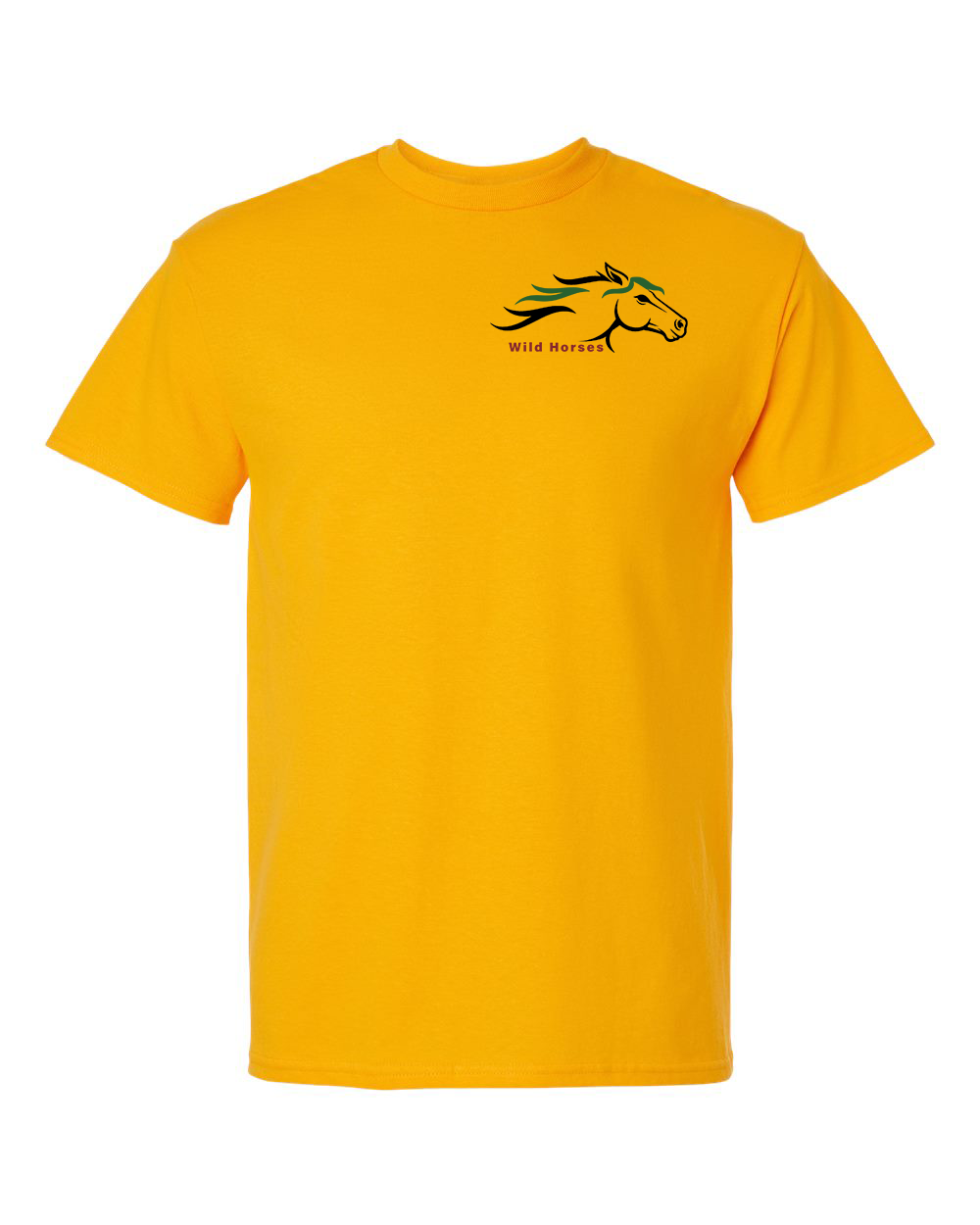 Gold Wild Horses 100% Quality Cotton Short Sleeve