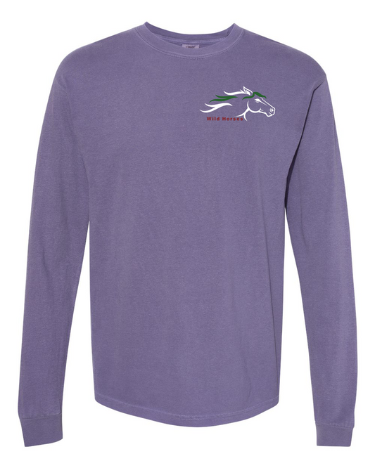 Grape Wild Horses 100% Quality Cotton Long Sleeve