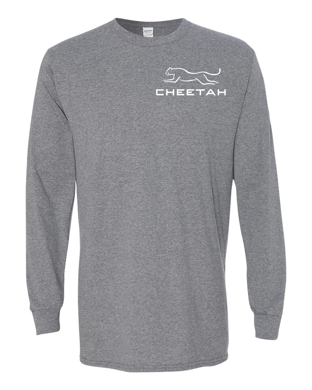 Graphite Heather Cheetah 100% Quality Cotton Long Sleeve