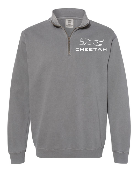 Grey Cheetah 100% Quality Cotton Quarter-Zip