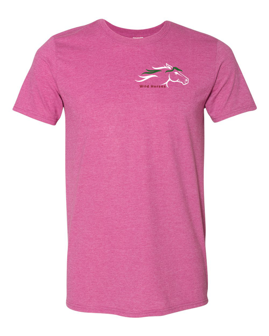 Heather Berry Wild Horses 100% Quality Cotton Short Sleeve