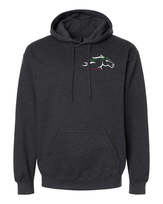 Heather Black Wild Horses 100% Quality Cotton Hoodie