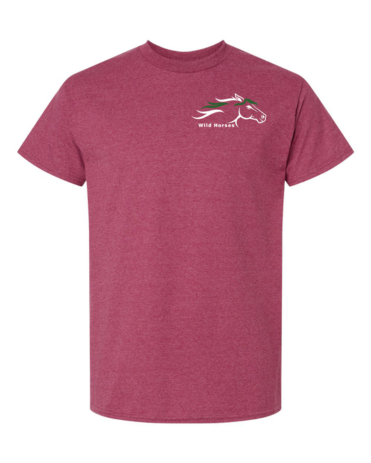 Heather Cardinal Wild Horses 100% Quality Cotton Short Sleeve