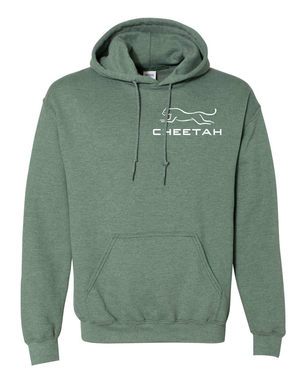 Heather Dark Green Cheetah 100% Quality Cotton Hoodie