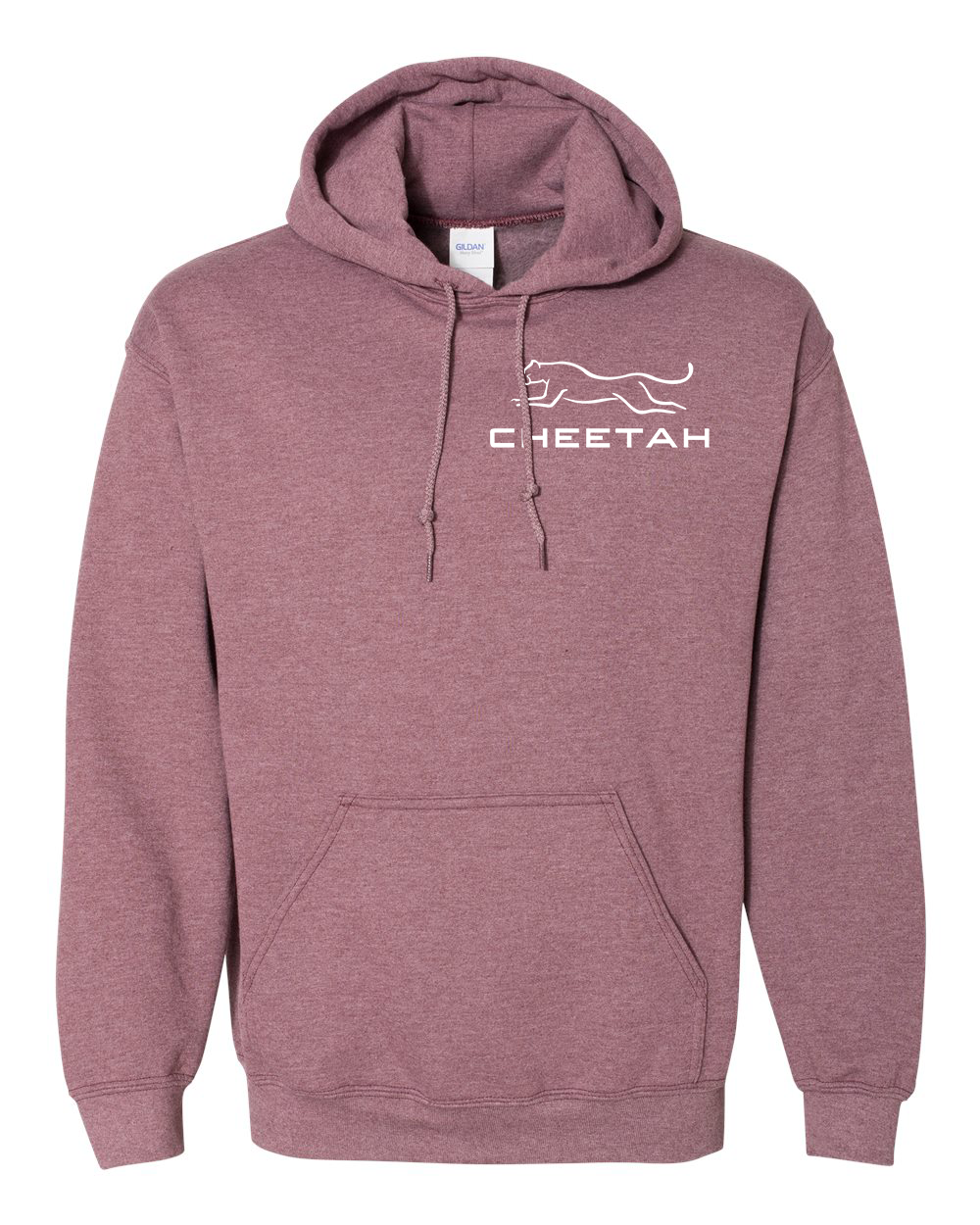 Heather Dark Maroon Cheetah 100% Quality Cotton Hoodie