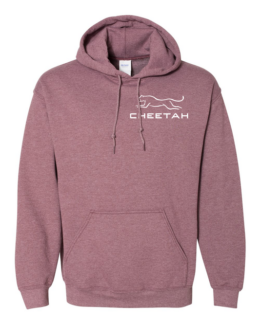 Heather Dark Maroon Cheetah 100% Quality Cotton Hoodie
