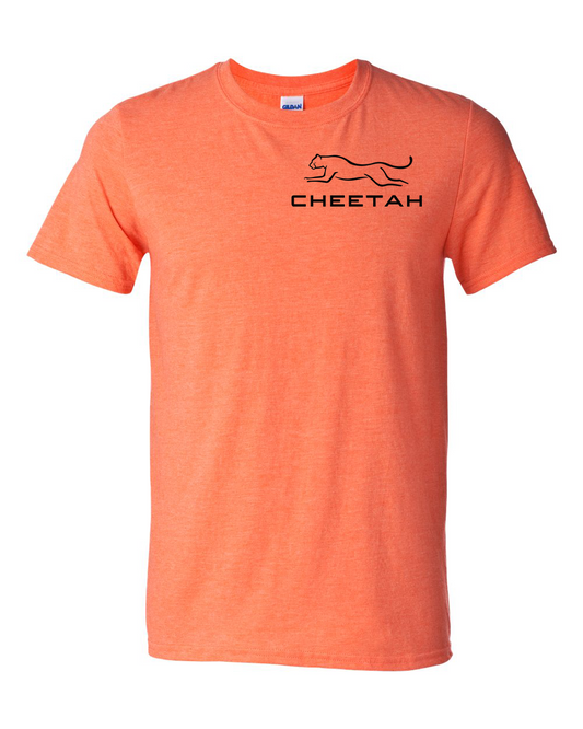 Heather Orange Cheetah 100% Quality Cotton Short Sleeve