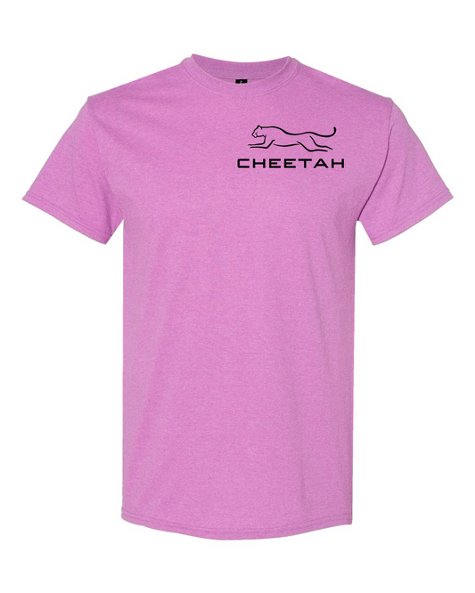 Heather Radiant Orchid Cheetah 100% Quality Cotton Short Sleeve