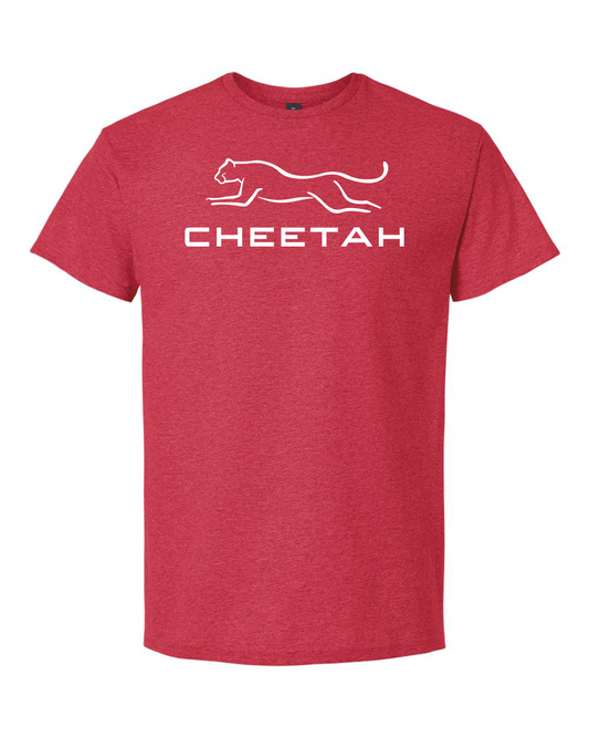 Heather Red Cheetah 100% Quality Cotton Short Sleeve (Full Chest)