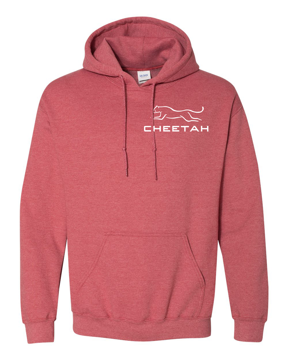 Heather Scarlet Red Cheetah 100% Quality Cotton Hoodie