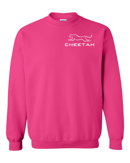 Heliconia Cheetah 100% Quality Cotton Crewneck Sweatshirt (Left Chest)
