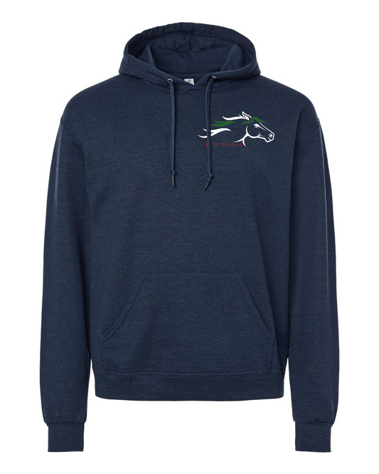 Indigo Heather Wild Horses 100% Quality Cotton Hoodie