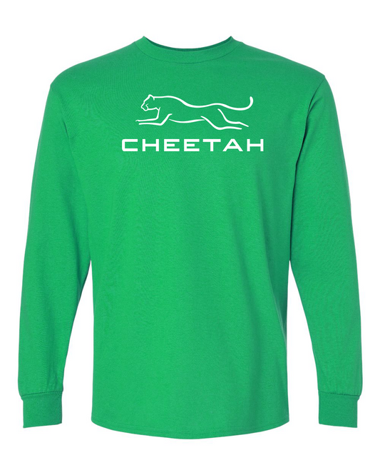 Irish Green Cheetah 100% Quality Cotton Long Sleeve (Full Chest)