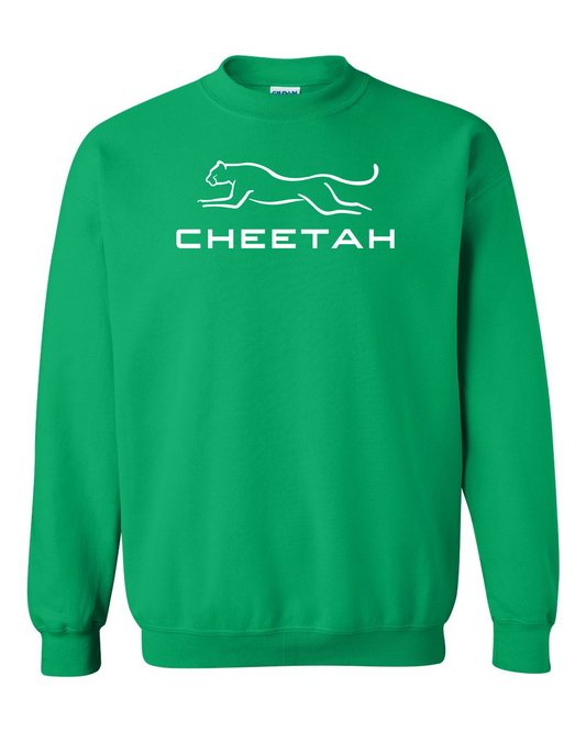 Irish Green Cheetah 100% Quality Cotton Crewneck Sweatshirt (Full Chest)