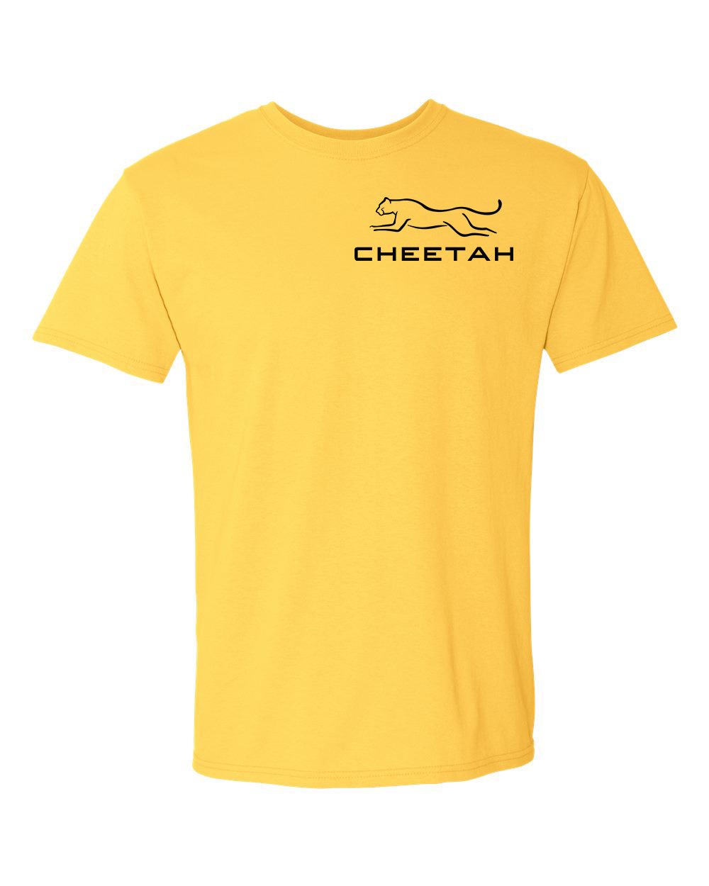 Island Yellow Cheetah 100% Quality Cotton Short Sleeve