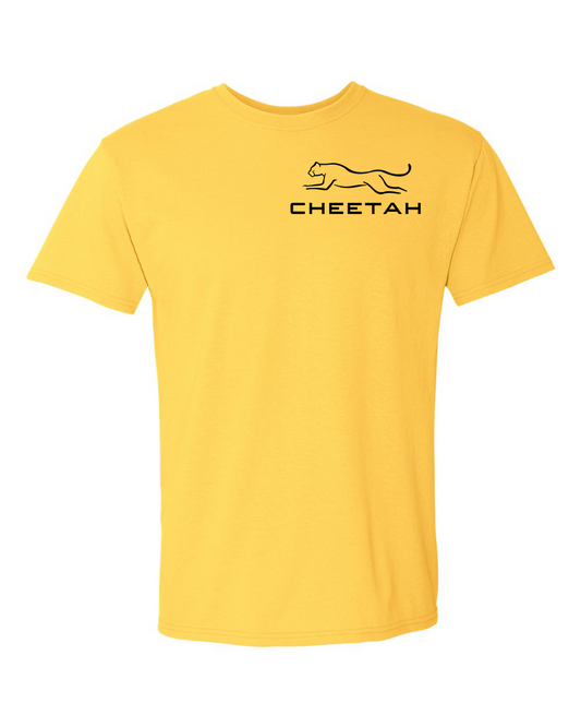 Island Yellow Cheetah 100% Quality Cotton Short Sleeve