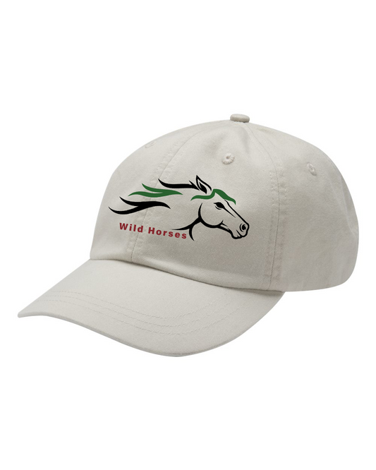 Ivory Wild Horses 100% Quality Cotton Cap