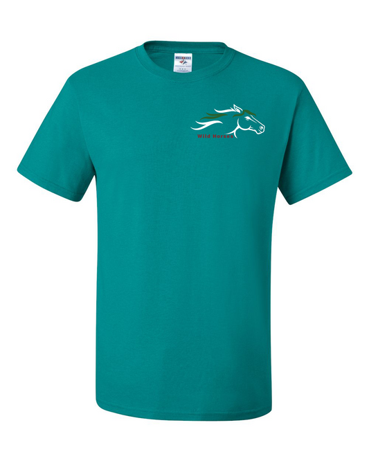 Jade Wild Horses 100% Quality Cotton Short Sleeve