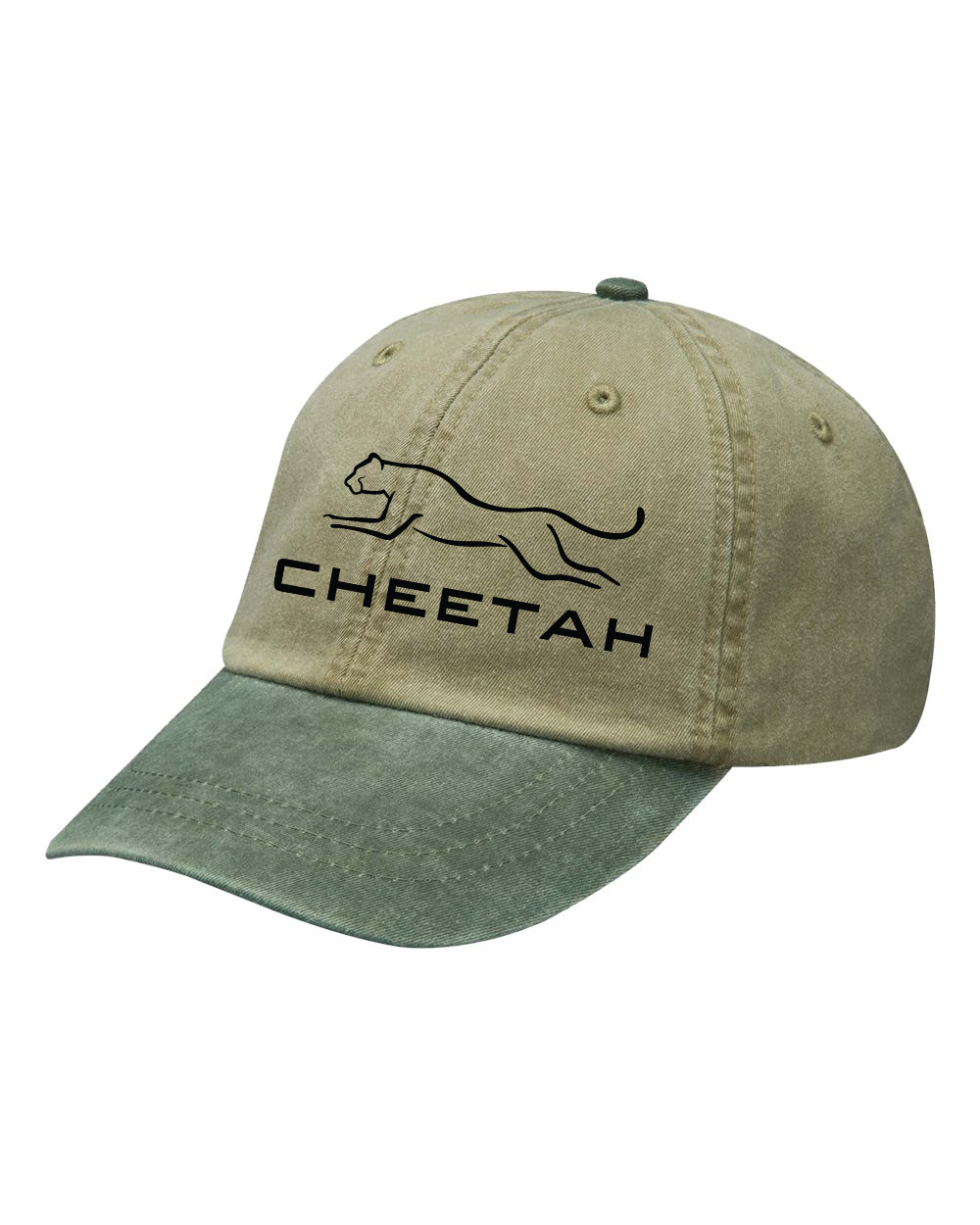 Khaki Spruce Green Cheetah 100% Quality Cotton Cap