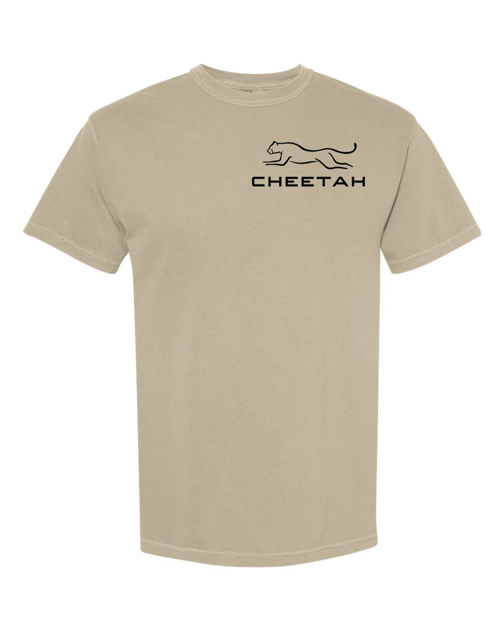 Khaki Cheetah 100% Quality Cotton Short Sleeve