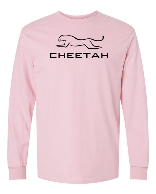 Light Pink Cheetah 100% Quality Cotton Long Sleeve (Full Chest)