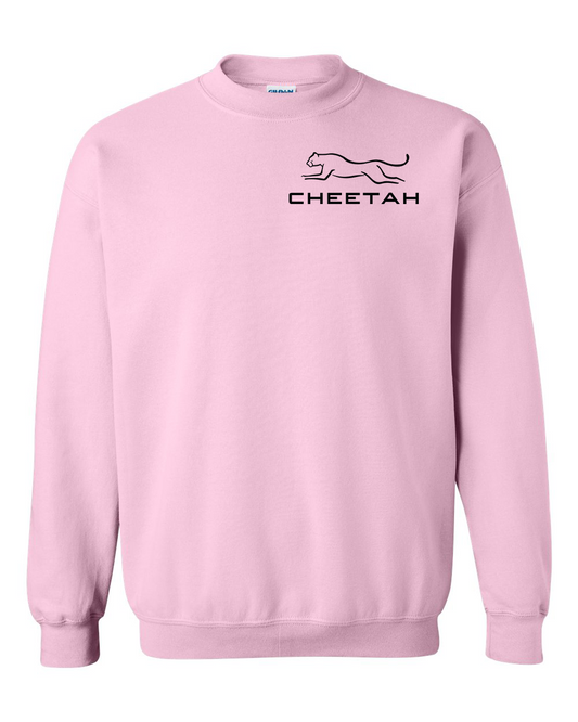 Light Pink Cheetah 100% Quality Cotton Crewneck Sweatshirt