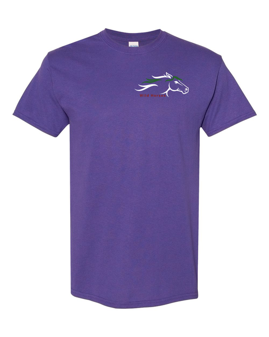 Lilac Wild Horses 100% Quality Cotton Short Sleeve