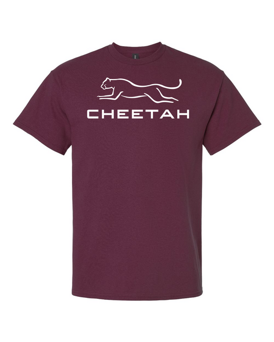 Maroon Cheetah 100% Quality Cotton Short Sleeve (Full Chest)