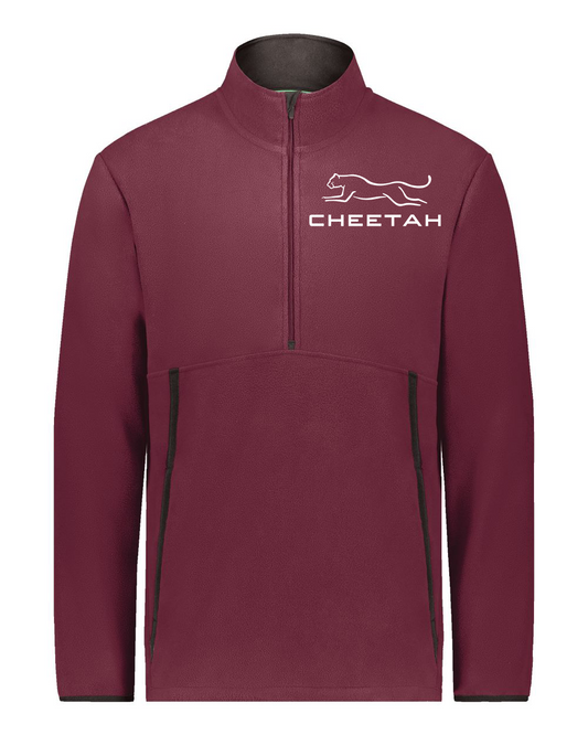 Maroon Cheetah 100% Quality Cotton Quarter-Zip
