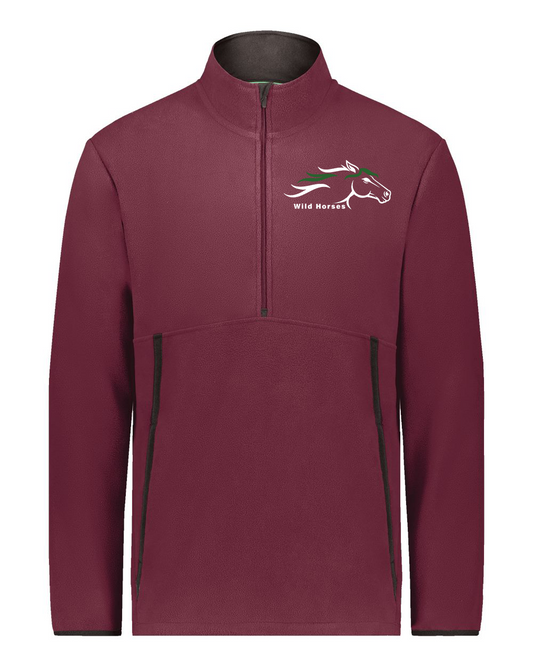 Maroon Wild Horses 100% Quality Cotton Quarter-Zip