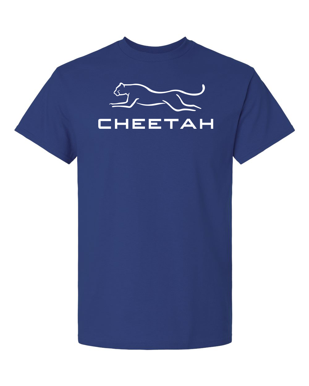 Metro Blue Cheetah 100% Quality Cotton Short Sleeve (Full Chest)
